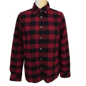 Orvis NWT Buffalo Plaid Shirt Fleece Lined Jacket Women S